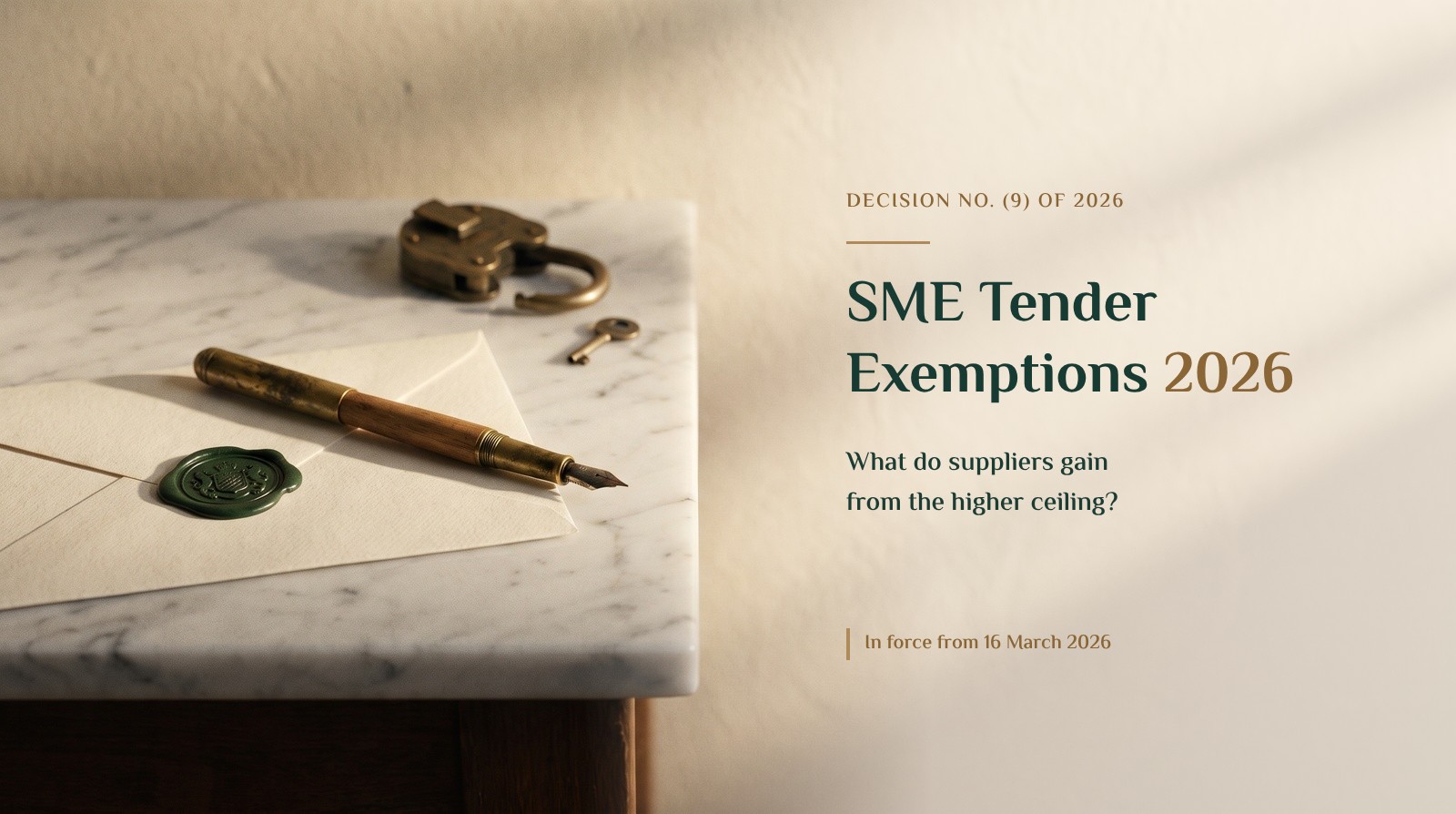 SME Exemptions in Tenders 2026: What Suppliers Gain from the Higher Ceiling?